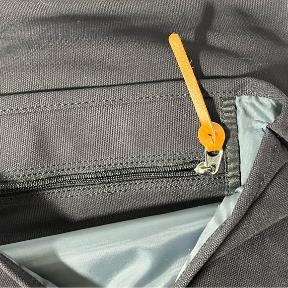 Indian Motorcycle Black Canvas Leather Backpack Book Gear Travel‎ Bag NWOT - Picture 7 of 11